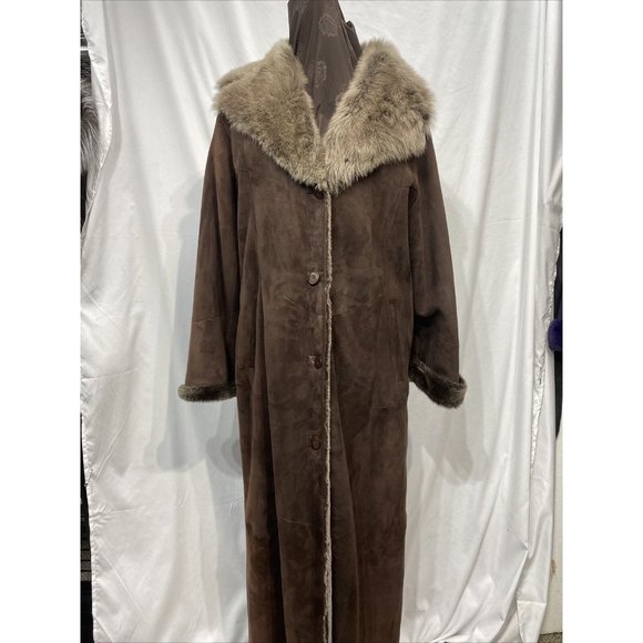 Brown Shearling Coat 58015